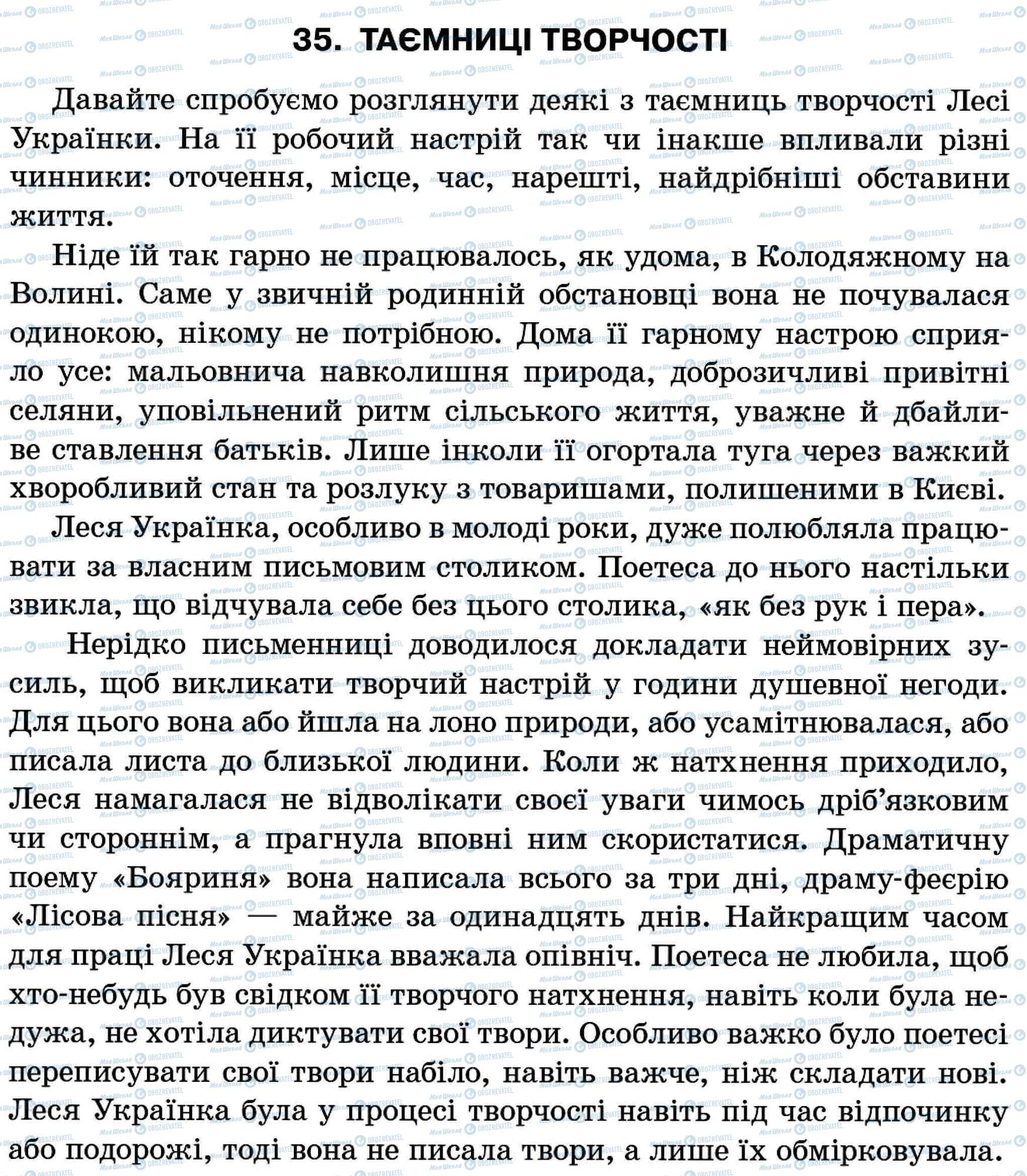 ДПА Укр мова 11 класс страница 35. Таємниці творчості