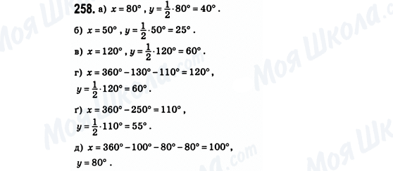 ГДЗ Геометрія 8 клас сторінка 258
