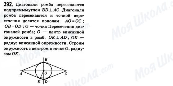 ГДЗ Геометрія 8 клас сторінка 392