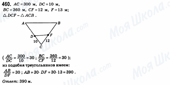 ГДЗ Геометрія 8 клас сторінка 460