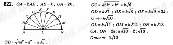 ГДЗ Геометрія 8 клас сторінка 622