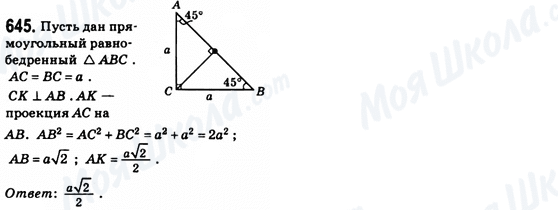 ГДЗ Геометрия 8 класс страница 645