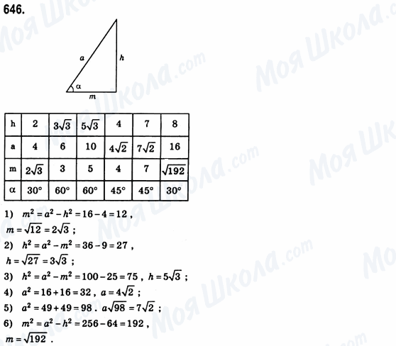 ГДЗ Геометрия 8 класс страница 646