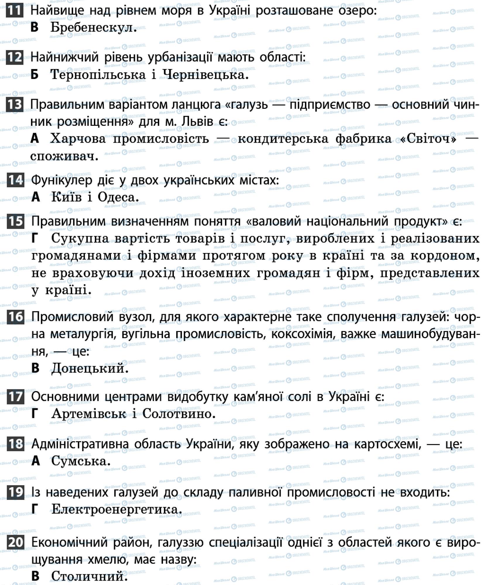 ДПА География 9 класс страница 11-20