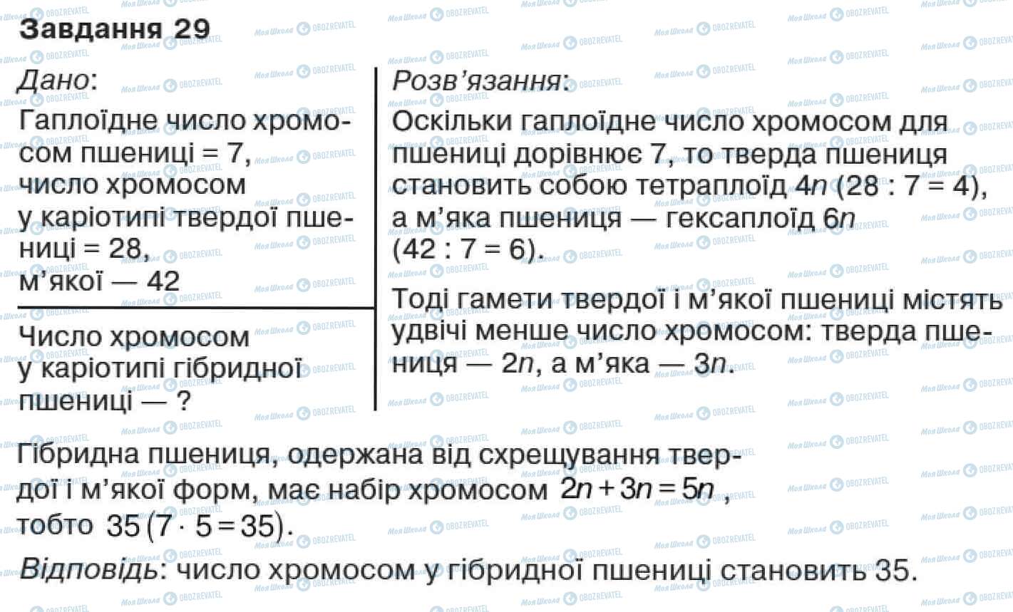 ДПА Біологія 11 клас сторінка 29