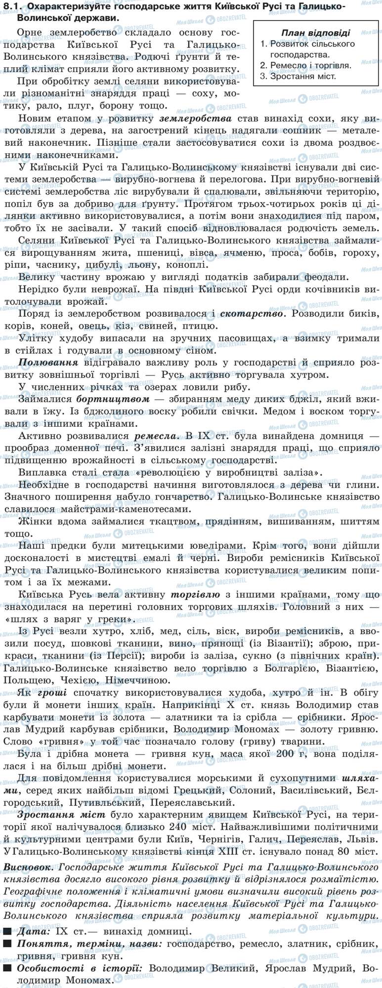 ДПА История Украины 9 класс страница 8.1