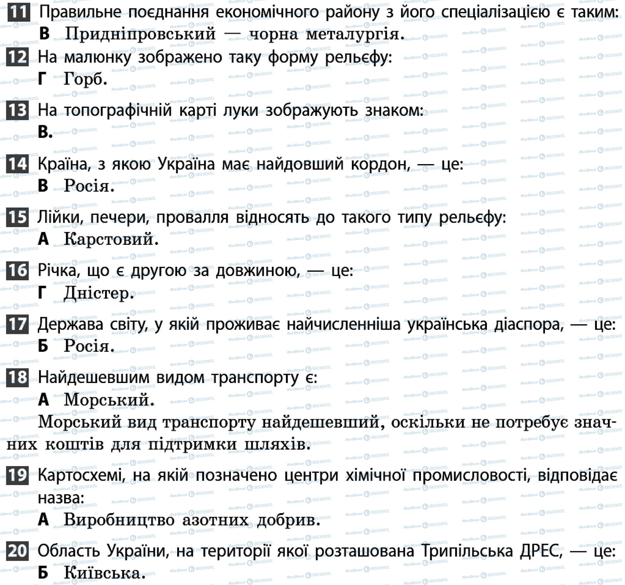 ДПА География 9 класс страница 11-20