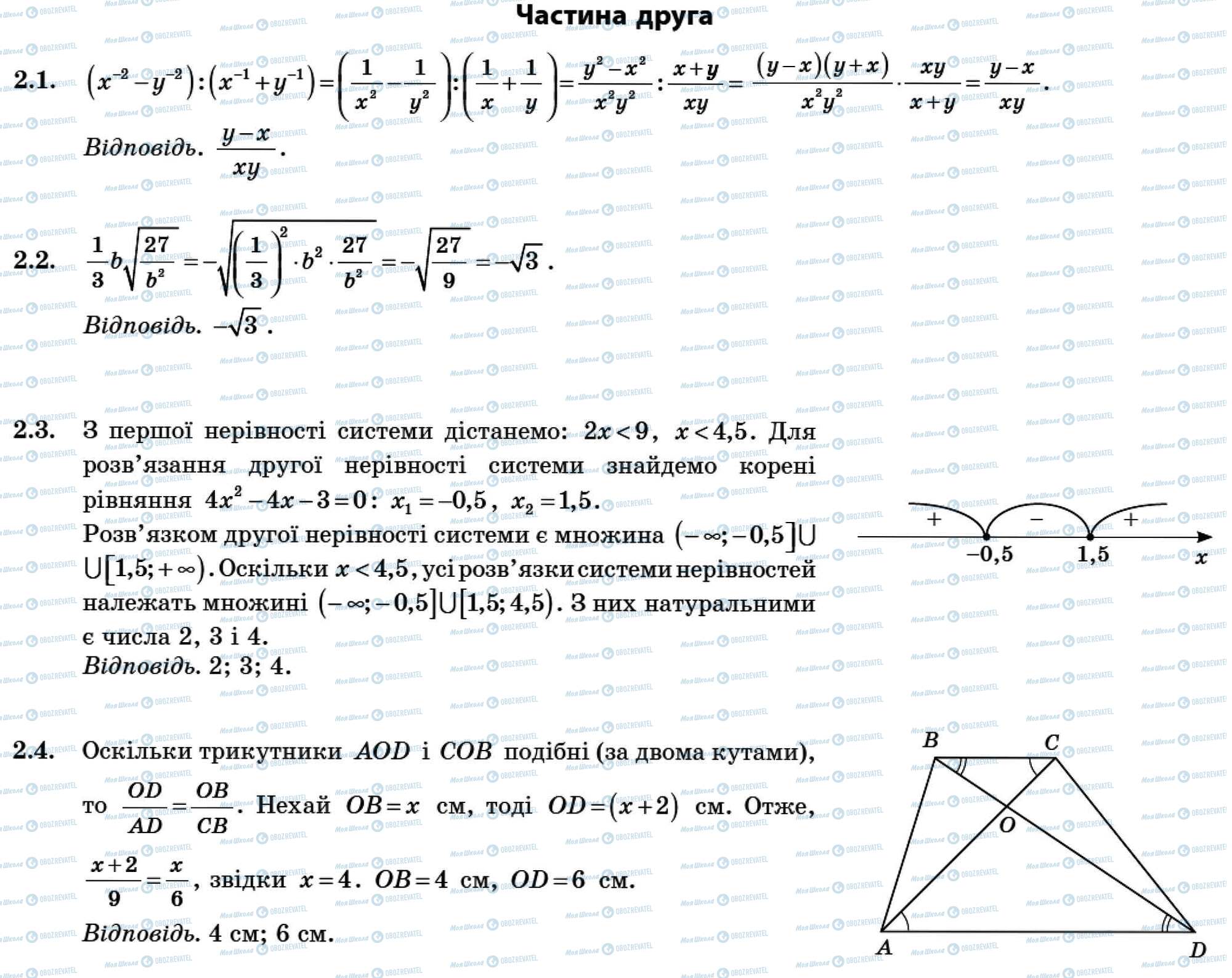 ДПА Математика 9 клас сторінка Частина 2