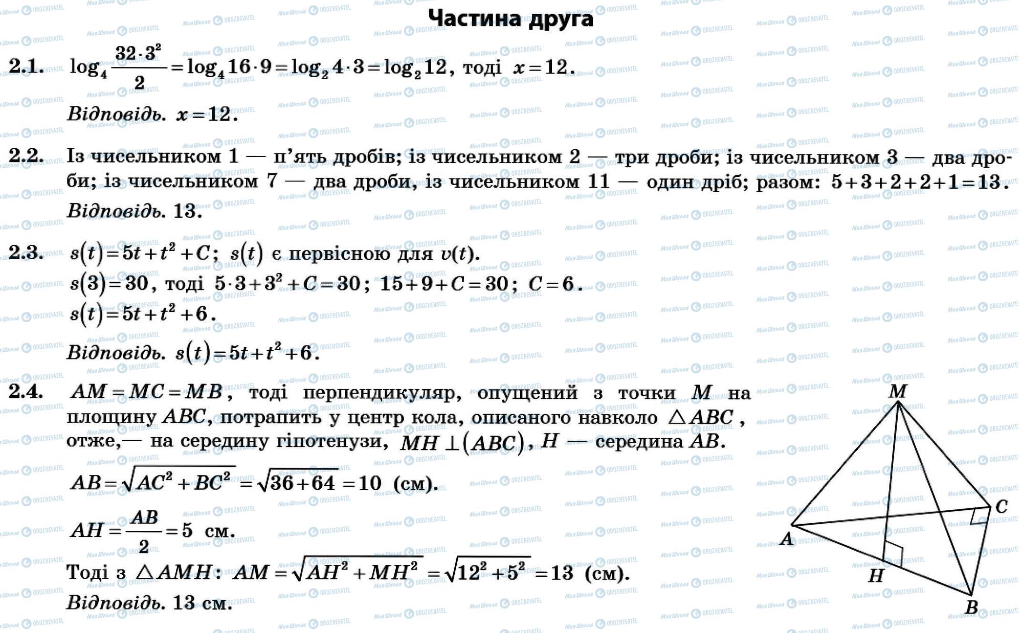 ДПА Математика 11 клас сторінка Частина 2