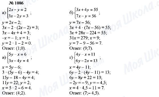 ГДЗ Алгебра 7 клас сторінка 1086