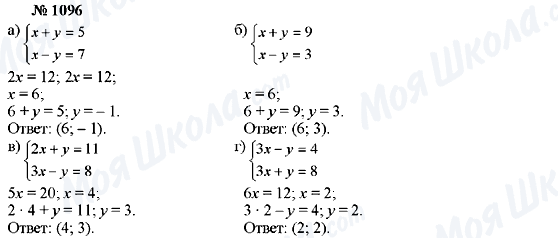 ГДЗ Алгебра 7 класс страница 1096
