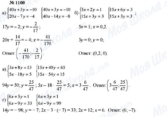 ГДЗ Алгебра 7 класс страница 1100