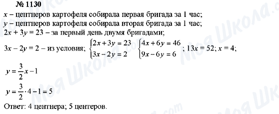 ГДЗ Алгебра 7 клас сторінка 1130