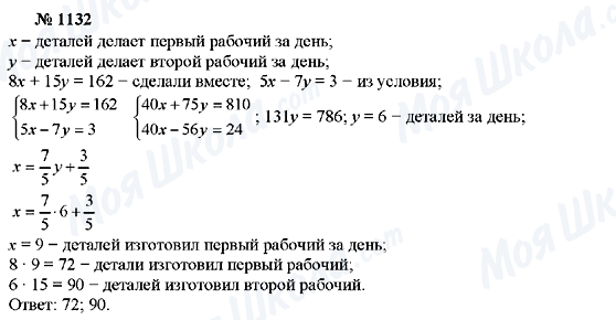 ГДЗ Алгебра 7 клас сторінка 1132
