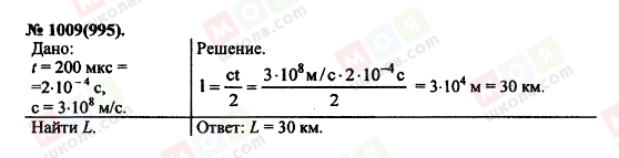 ГДЗ Фізика 11 клас сторінка 1009(995)