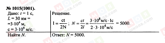 ГДЗ Физика 11 класс страница 1015(1001)