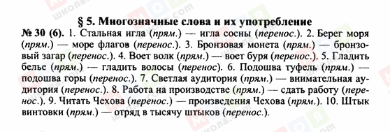 ГДЗ Російська мова 10 клас сторінка 30 (6)