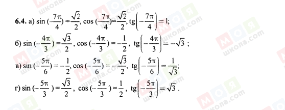 ГДЗ Алгебра 10 клас сторінка 6.4