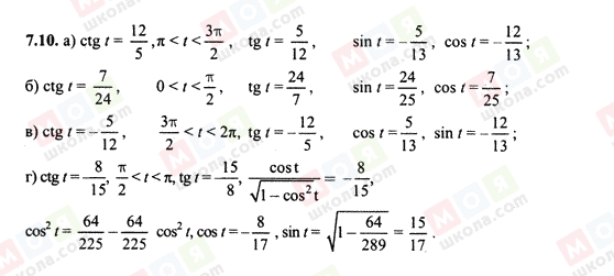 ГДЗ Алгебра 10 класс страница 7.10