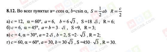 ГДЗ Алгебра 10 клас сторінка 8.12