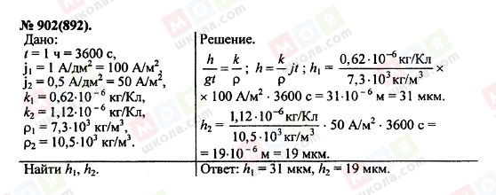 ГДЗ Физика 11 класс страница 902(892)