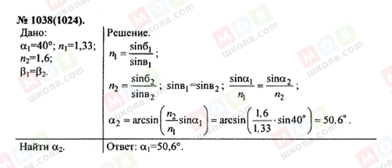 ГДЗ Физика 11 класс страница 1038(1024)