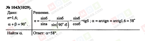 ГДЗ Физика 11 класс страница 1043(1029)