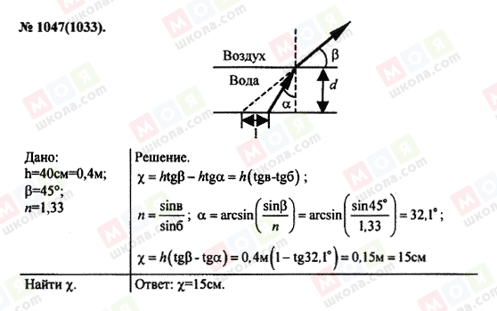 ГДЗ Физика 11 класс страница 1047(1033)