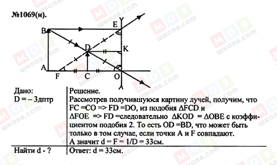 ГДЗ Фізика 11 клас сторінка 1069(н)