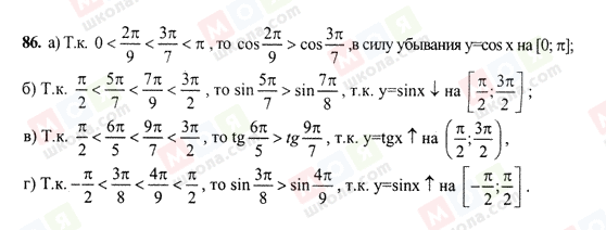 ГДЗ Алгебра 10 класс страница 86