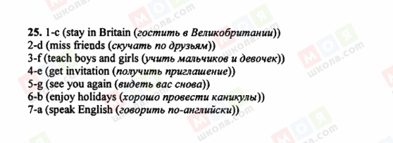 ГДЗ Англійська мова 5 клас сторінка 25