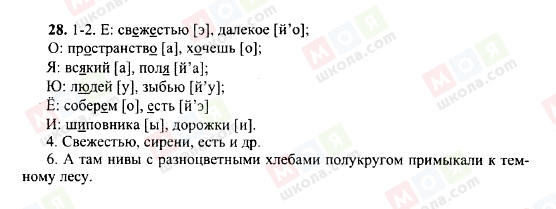 ГДЗ Російська мова 10 клас сторінка 28