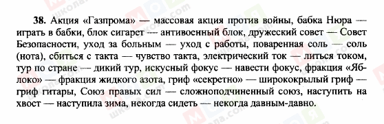 ГДЗ Російська мова 10 клас сторінка 38