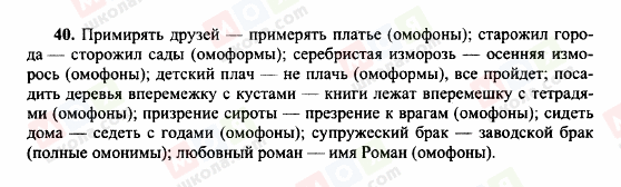 ГДЗ Російська мова 10 клас сторінка 40