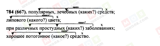 ГДЗ Російська мова 5 клас сторінка 784(667)