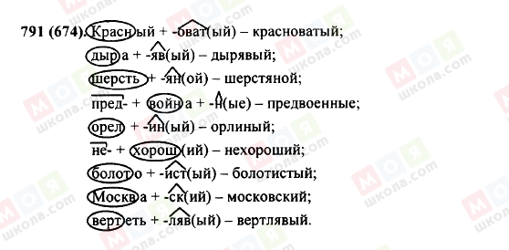 ГДЗ Російська мова 5 клас сторінка 791(674)
