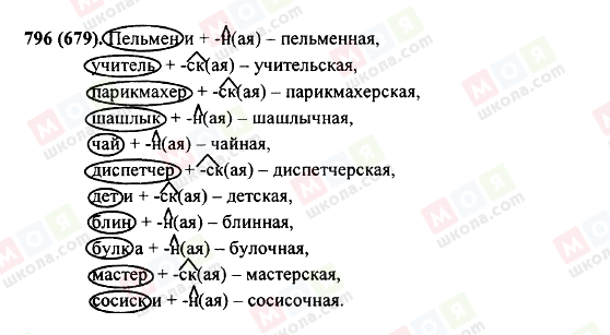 ГДЗ Російська мова 5 клас сторінка 796(679)