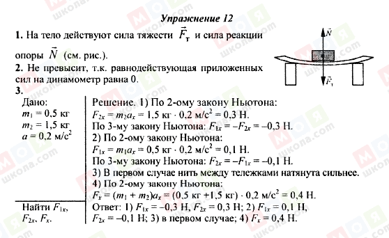 ГДЗ Фізика 9 клас сторінка Упражнение 12