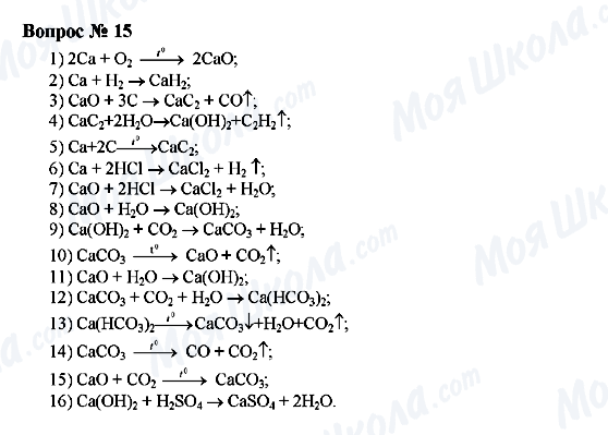 ГДЗ Хімія 9 клас сторінка Вопрос 15