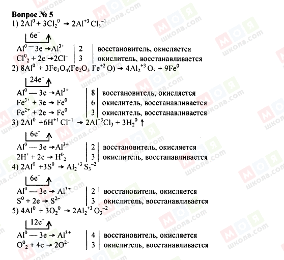 ГДЗ Химия 9 класс страница Вопрос 5