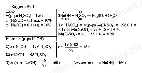 ГДЗ Хімія 9 клас сторінка Задача 1