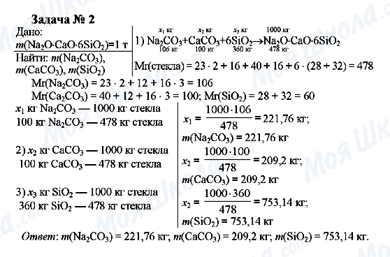 ГДЗ Хімія 9 клас сторінка Задача 2