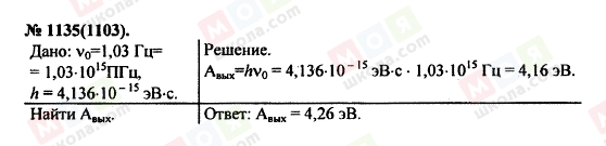 ГДЗ Фізика 11 клас сторінка 1135(1103)