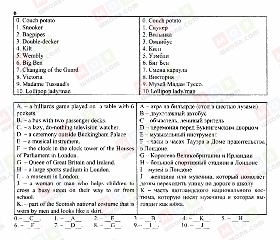 ГДЗ Англійська мова 7 клас сторінка 6