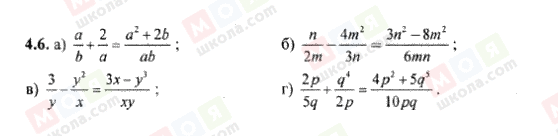 ГДЗ Алгебра 8 клас сторінка 4.6