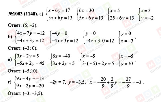 ГДЗ Алгебра 7 класс страница 1083(1148)