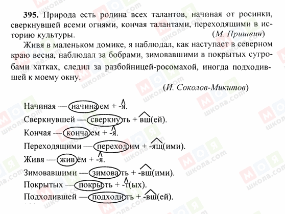 ГДЗ Російська мова 6 клас сторінка 395