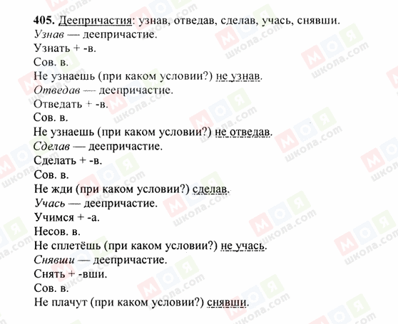 ГДЗ Російська мова 6 клас сторінка 405