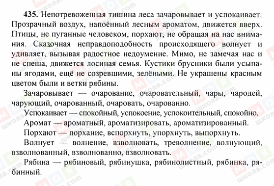 ГДЗ Російська мова 6 клас сторінка 435