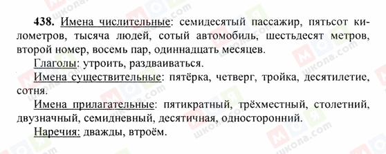ГДЗ Русский язык 6 класс страница 438